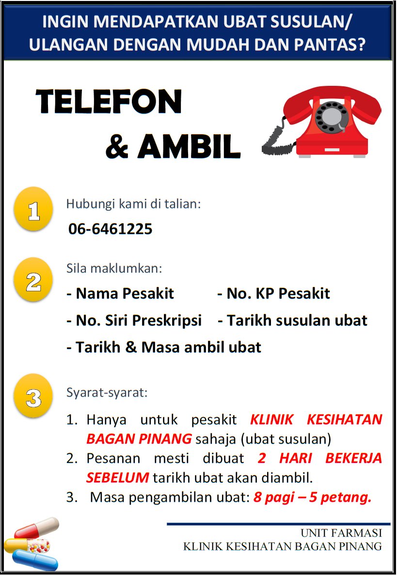 Gambar Klinik Kesihatan Bagan Pinang – Perkhidmatan Awam, Kemudahan Moden & Staf Pakar