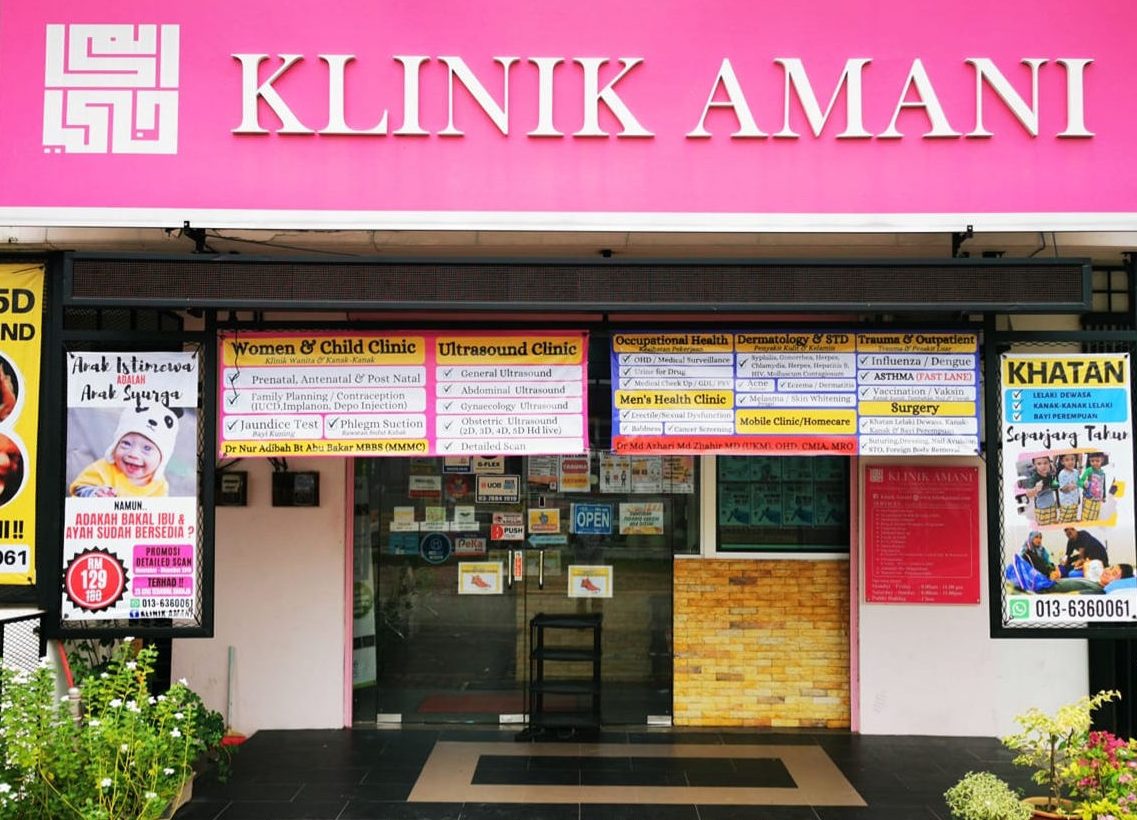 Klinik Amani Semenyih – Kulit Bertauliah, Kanak‑Kanak, Pembedahan, ENT, Wanita, Ibu Hamil & Scan Bayi, Selangor